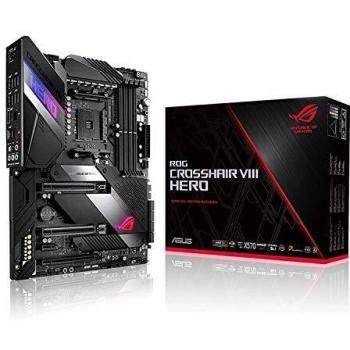 ASUS ROG Crosshair VIII Hero - Placa base de gaming ATX AMD X570 con PCIe 4.0, LAN a 2,5 Gbps integrado, USB 3.2, SATA, M.2, ASUS NODE e iluminación Aura Sync RGB
