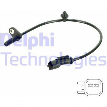 Sensor de ABS DELPHI SS20805, tipo: sensor de revoluciones de la rueda, características: diseñado para medir la velocidad de rotación de las ruedas, compatible con vehículos específicos, alta precisión en la detección, fácil instalación y dur