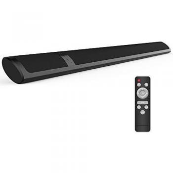 Meidong Barra de Sonido para TV, Bluetooth 4.2 Inalámbrico Barras de Sonido Delgada, 2 Altavoces 36 Vatios Bajo Profundo Envolvente Estéreo Control Remoto para HDMI/RCA/Opt/AUX/Coax/3.5mm Audio