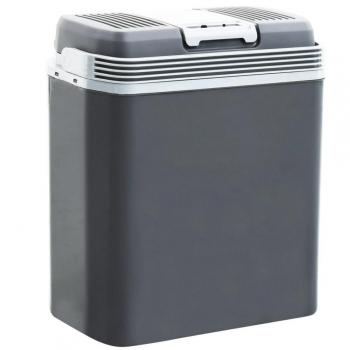 vidaXL Nevera Termoeléctrica Portátil 20L con Adaptador de Corriente 12V/230V 20L Gris/Blanca