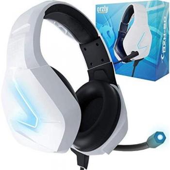 Orzly Auriculares Gaming Compatible con PS5, PS4, PC, Xbox, Nintendo Switch, con microfono, Sonido Premiun RGB Luz LED, cancelación de Ruido - Hornet RXH -20 Siberia Edicion