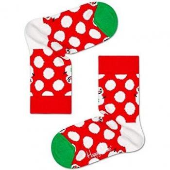 Happy Socks Unisex Baby Snowman Socks, Red, 0-12 Months