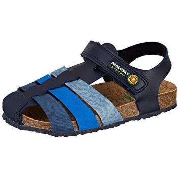 Sandalias cerradas para niño Pablosky modelo 513120 color azul marino con cierre adherente