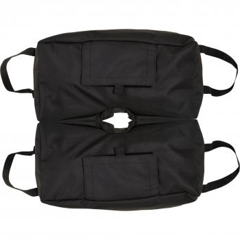Outsunny Juego de 2 Bolsas de Arena Peso para Sombrilla 50kg con Pala y Asas Cubierta de Tela Oxford Impermeable 50x25x18cm Negro Aosom España