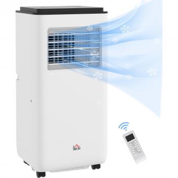 Aire Acondicionado Portátil 10000 BTU 2900W 5 en 1 con Control Remoto y Temporizador para Habitaciones de hasta 22m² - HOMCOM