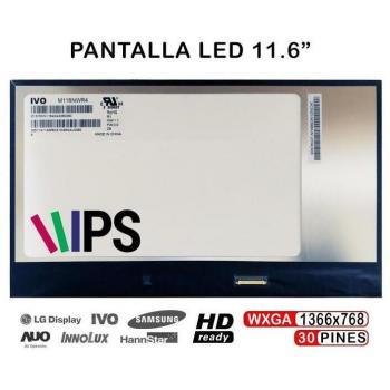 Pantalla LED de 11.6 para Portátil M116NWR4 R1 1366x768 30 Pines IPS
