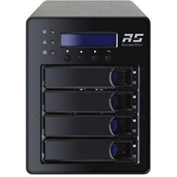 4 Bay HighPoint RocketStor 6124V, Raid 0, 1, 5, 1/0, JBOD, USB 3.1 Gen 2 10GB/S Storage Enclosure, Adjustable Fan
