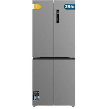 Frigorífico 4 Puertas Inox Total No Frost 394L con Compresor Inverter, Cajón Temperatura Variable y Funciones FastCool/FastFreeze