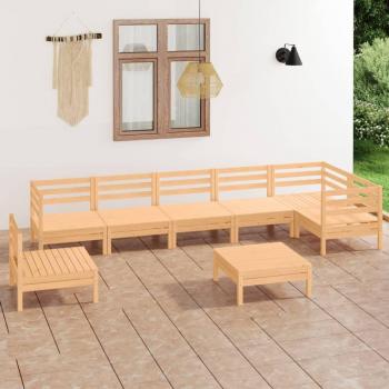 8 Piece Solid Pinewood Garden Lounge Set