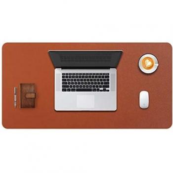 DOBAOJIA Alfombrilla de Escritorio, Protector de Escritorio, Alfombrilla Ordenador, Alfombrilla Teclado y Raton, Tapete de Escritorio, Cuero PU Impermeable + Gamuza Antideslizante