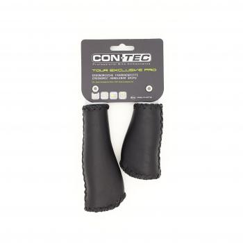 CONTEC Griff 'Tour Exclusiv Pro' SB-verpackt, Lederimitat, Paar, ergonomisch, Lenkerklemmung Mit Kunstleder umspannter D2-Kern, das flÃ¼gelfÃ¶rmige Design verhindert wirkungsvoll ein Abknicken der Handgelenke und beugt einem ErmÃ¼den der HÃ