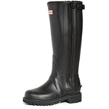 Hunter Women's Balmoral Full Zip Commando Wellington Boots - Size 7 Black