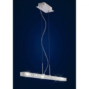 Lámpara colgante Galaxy Linear 12W LED 6000K cromo pulido / cristal