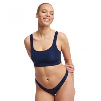 Top Sloggi Zero Feel 2.0 sin costuras para mujeres - Color Azul, Talla Mediana