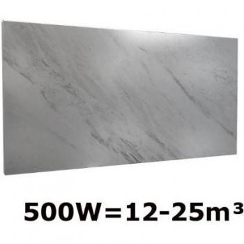 500 W calefacción por infrarrojos mármol blanco, 70 x 50 cm, para habitaciones 12-25m³, IP44, HVH500MR