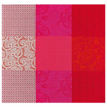 Le Jacquard Francais toalla flores de Kyoto, algodón, cereza, 58 x 58 cm