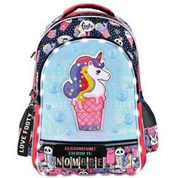 Footy - Mochilas Escolares para Niñas | para Infantil y Preescolar | Varios Compartimentos | Unicornio | Personalizables - Escribe tu Nombre con Letras Incluidas