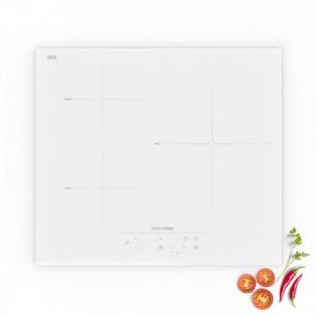 UNIVERSALBLUE | Placa Inducción Blanca | 3 Fuegos | Potencia 6500 W | Control Táctil | Temporizador | Función Boost