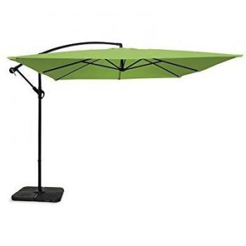 Sombrilla cuadrada colgante verde Genova (3 x 3 m)