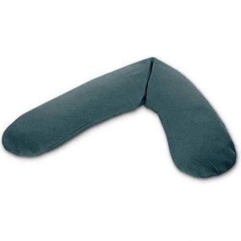 Cojín de lactancia Original Theraline 190 cm con funda de punto fino color azul brumoso