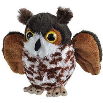 Wild Republic Lil’kins, Gran Búho Cornado,Muñecos Blanditos, Animales de Peluche Cariñosos, 12.7 cm cm, Regalo para Recién Nacido, Juguete de Peluche, Relleno Elaborado con Botellas de Agua Recicladas