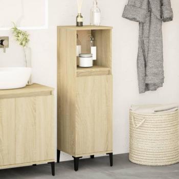 Mueble de baño Sonoma roble 30x30x100cm madera multicapa