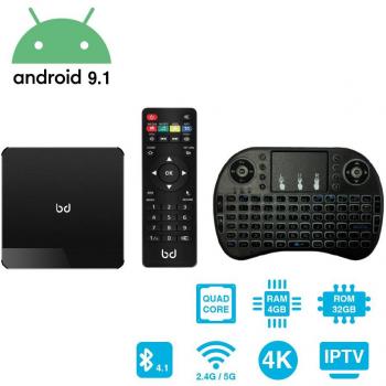 Android TV Box Biwond HomeBox Pro - 4GB RAM - 32GB ROM - Android 9.1 - HDR 4K + Teclado Inalámbrico