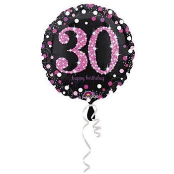 Amscan – 3378501 celebración 30th Foil Balloon prismáticas , color/modelo surtido