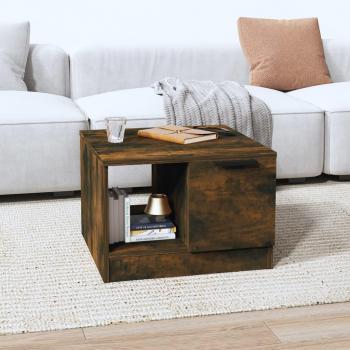 Mesa de centro madera contrachapada roble ahumado 50x50x36 cm vidaXL Blanco, Negro, Roble Sonoma Mesita de Salón o Comedor o Auxiliar Mesa de Café Meuble Salón