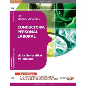 Conductor /a Personal Laboral de la Generalitat Valenciana. Test Bloque Específico