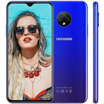 Moviles libres doogee x952020 android 10 smartphone libre pantalla 652 pulgadas 4350mah bateria triple camara 13mp5mp16gb 2gb doble sim 4g face id azul