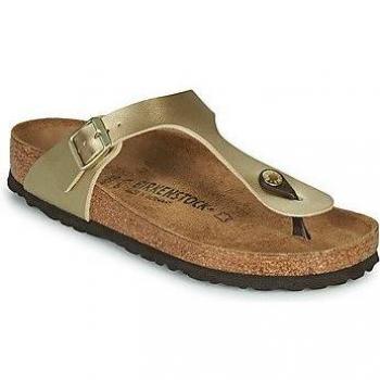 Birkenstock Gizeh Women's Flip Flops/Sandals (Shoes) in Gold, Unisex Sandals, Birko-Flor material, Colour: Gold, Size: 7 US / 4.5 UK (37 EU)