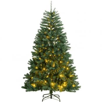 Hinged Artificial Christmas Tree with 300 LEDs - 210 cm (82.7)