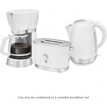 Cafetera de Goteo Clatronic KA 3689 - 15 Tazas - Blanco - Sistema Anti-goteo y Apagado Automático