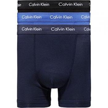 Calvin Klein 3 Pack Trunks - Black/Blue Shadow/Cobalt Water - Male - Size: M