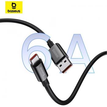 Cable de datos Baseus Superior USB a Tipo-C 100W para Xiaomi, Huawei P40 P50 Pro, Mate 40 Pro, Honor 1m negro