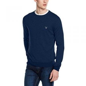 GANT Cotton Wool Crew, Suéter Para Hombre, Blau