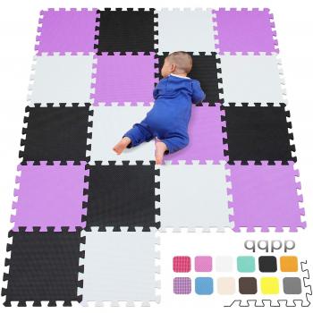 qqpp Alfombra Puzzle para Niños Bebe Infantil - Suelo de Goma EVA Suave. 18 Piezas