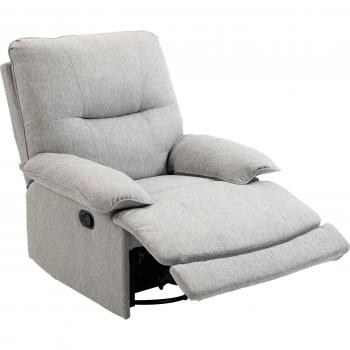 Sofá Reclinable Manual HOMCOM con Reposapiés y Tapizado en Tela para Personas de 150-190 cm