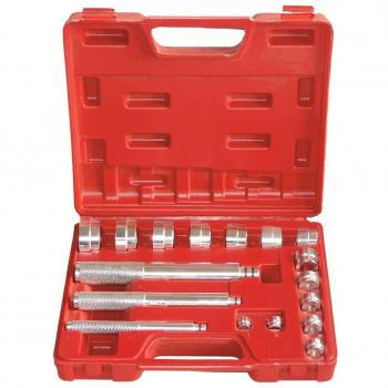 LARS360 17tlg. Rueda de Juego de herramientas de cojinetes de rueda Herramienta de Extractor de rueda Extractor montaje para tirar de rodamientos de bolas.