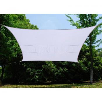 Tenda Vela Ombreggiante Cuadrada 2,9 x 2,9 Metros de Poliéster Blanco Transpirable y Filtrante