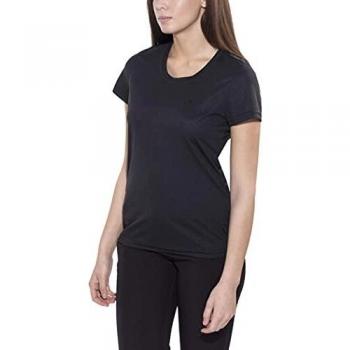 Maier Sports Waltraud Women's Functional T-Shirt, Black, Size 48/3XL, Lightweight Summer Shirt with Dryprotec Technology and NFC Chip for Easy Recycling