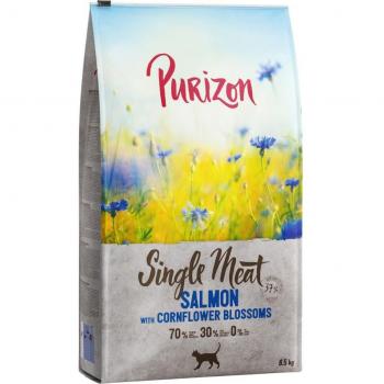 Purizon 6.5 kg Cat Food - Single Meat Salmon with Cornflower Petals - 5.5 kg + 1 kg Free!