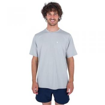 Hurley Camiseta de Manga Corta UV Everyday Hybrid para Hombre, Protección UPF, Color Lt Stone Grey, Talla S