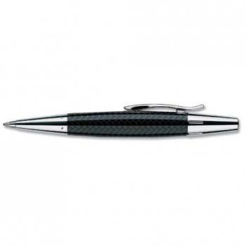 Faber Castell 148351 - Bolígrafo E-motion con cuerpo en resina de color negro, grabado trenzado, trazo B