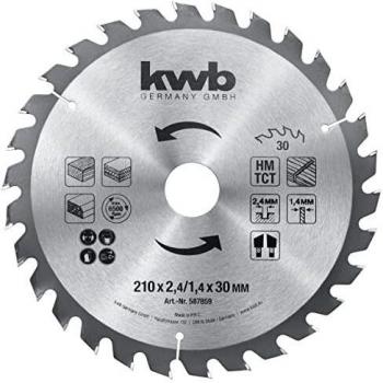 kwb Hoja de sierra circular de 160 x 20 mm, fabricada en Alemania, funcionamiento suave, especial para