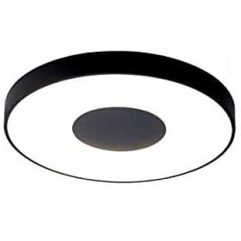 Plafón LED Redondo Negro 80W con Mando a Distancia, Regulable 2700K-5000K, 3900lm, Ø50cm, 3 Años de Garantía