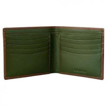 Dents RFID Blocking Smooth Nappa Leather Billfold Wallet - English Tan/Olive, Personalizable