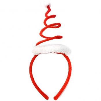 Diadema de Gorro Papá Noel Espiral Roja