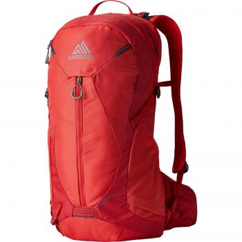 Mochila de senderismo Gregory Miko 15, color rojo, capacidad de 15 litros, diseño ergonómico, sistema de ventilación en la espalda, múltiples compartimentos y bolsillos para organización